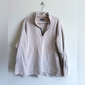 Columbia 1/4 Zip Mock Neck Sweatshirt - Men’s XL - Creamy Beige